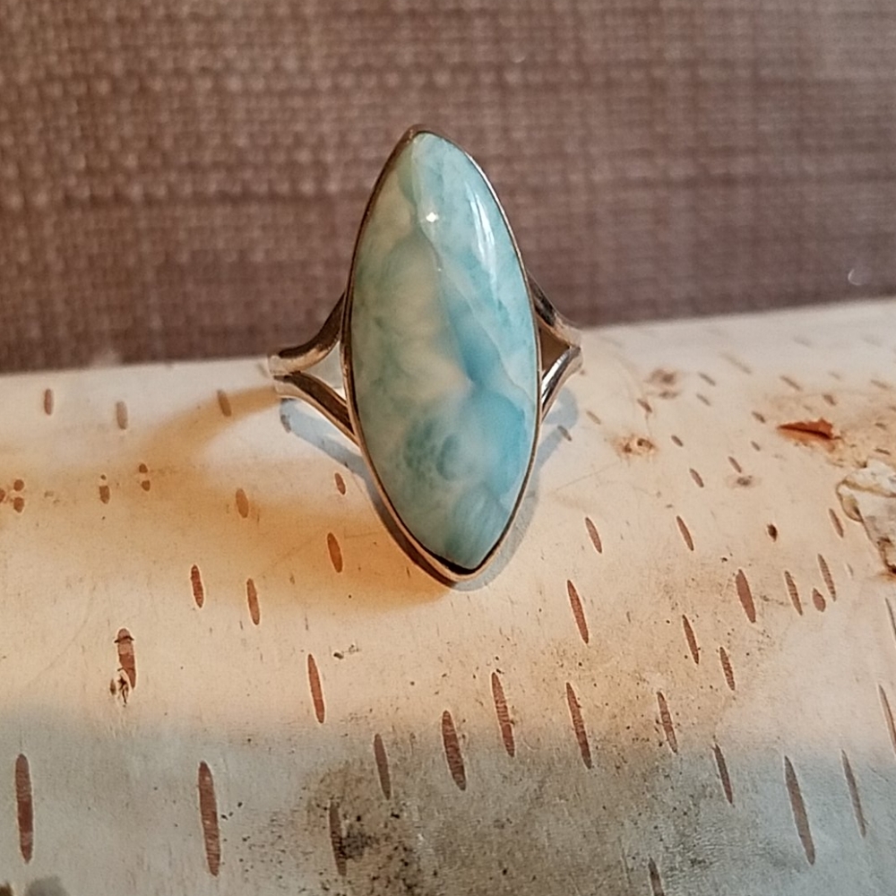 Larimar Ring Size 9 - image 1